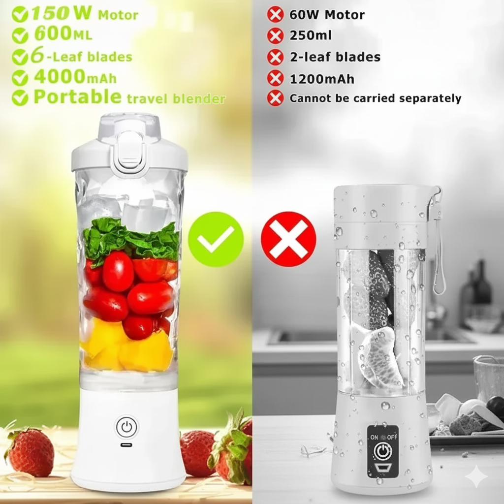 XTRA Smooth Mix 600ML Travel Blender